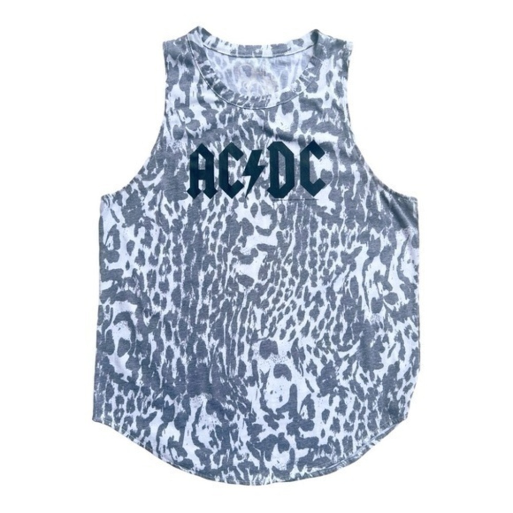Chaser AC/DC Leopard Print Tank Top Size Medium‎